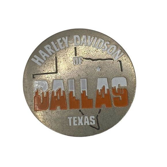 Vintage H-D OF DALLAS TEXAS HARLEY DAVIDSON DEALER DEALERSHIP OIL DIP DOT Biker - Picture 1 of 4